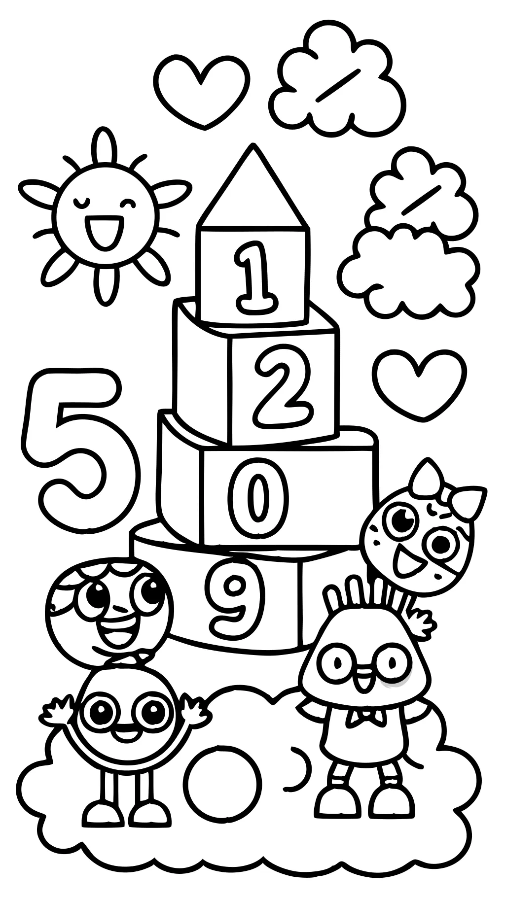 number blocks coloring pages